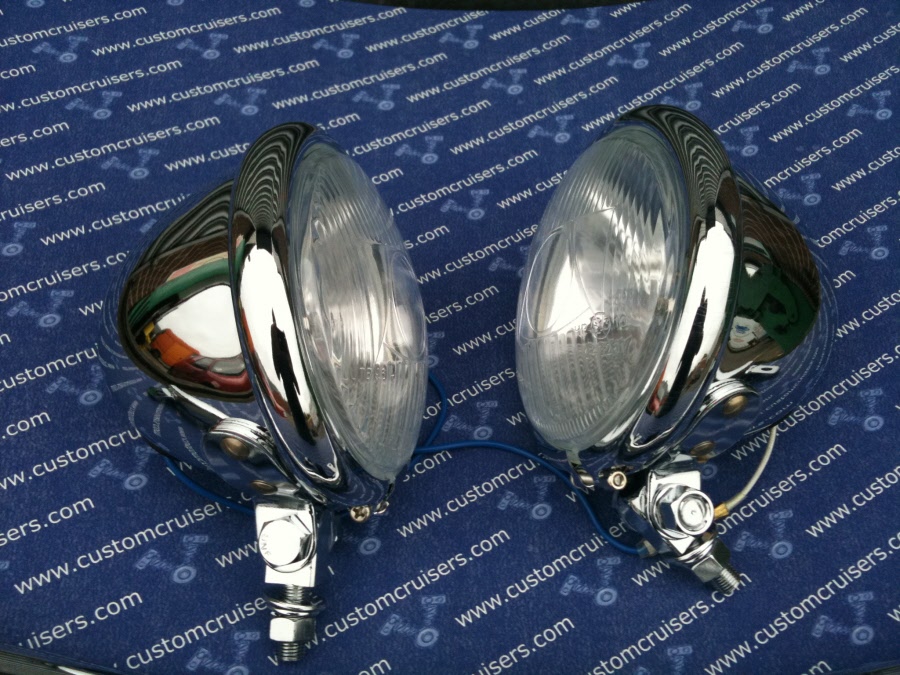 triumph bonneville america light bar chromed lamps motorcycle passing lights
