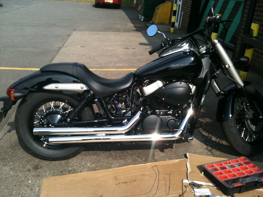 Custom exhaust pipes for honda vt750 #6