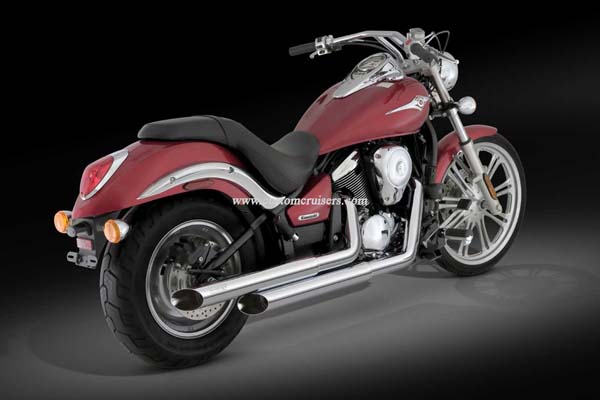 blandt kapitalisme tryk Kawasaki VN900 VN900LT Vance & Hines Exhaust Staggered Slash