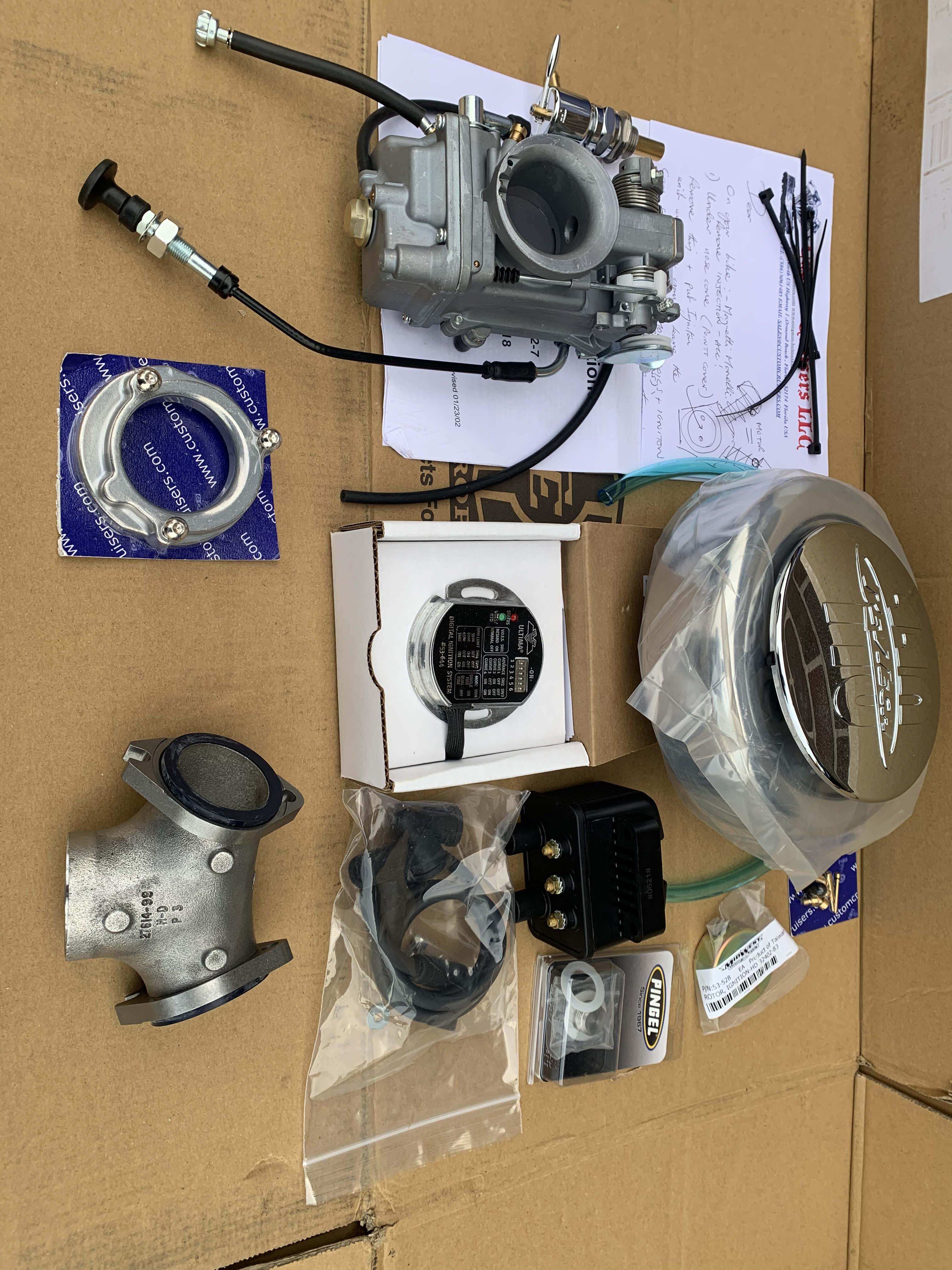 Harley Davidson Efi to Mikuni Carburettor conversion and Ignition Kit