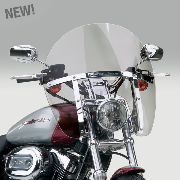 National Cycle Switchblade Chopped Clear Windshield for Harley Davidson
