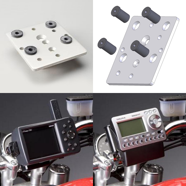 Small GPS XM Accessory Top Plate Silver ZTechnik