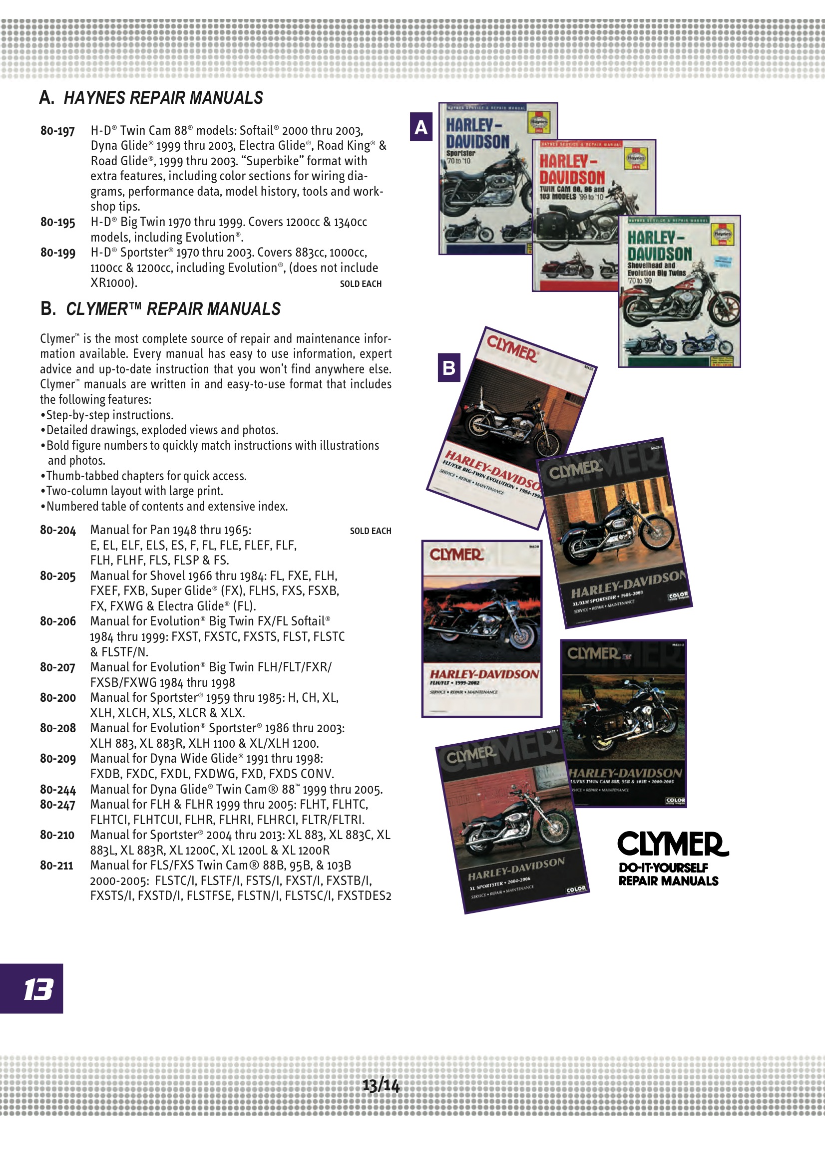 Manuale Clymer Harley Davidson FLH/FLT/FXR Evolution 1984-1998 - Guida Riparazione E Manutenzione - Foto 8