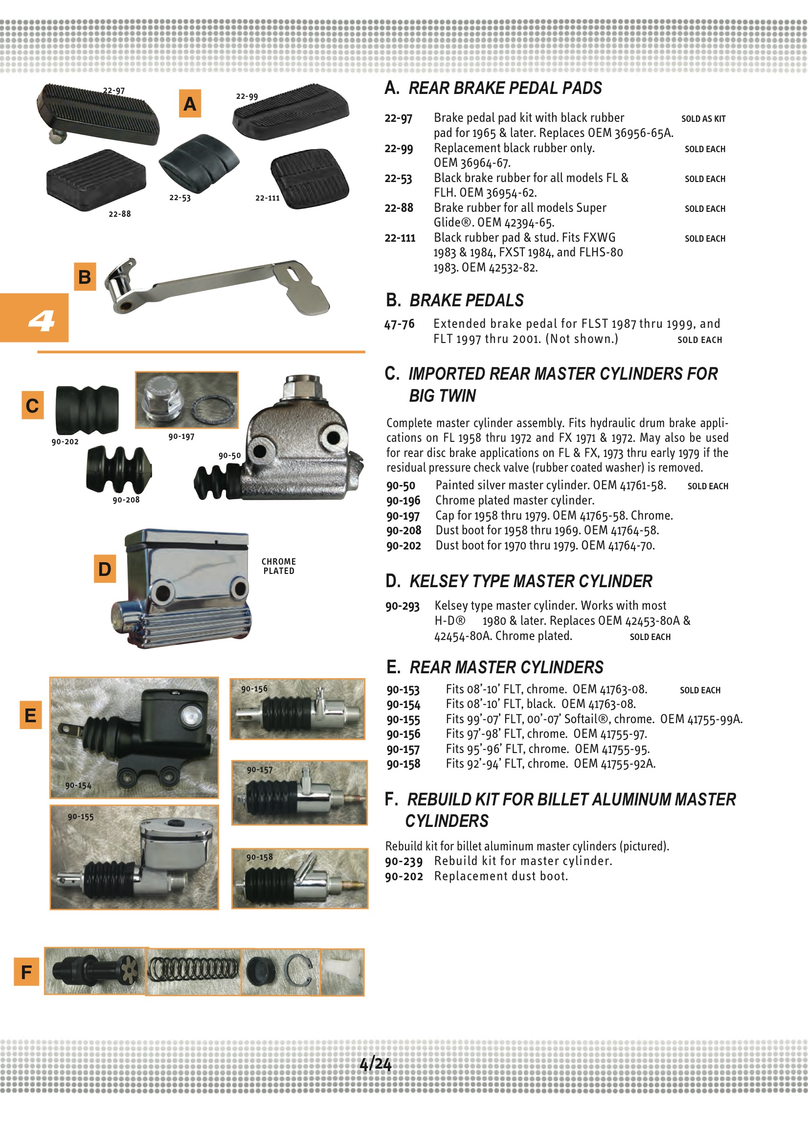 Ultima MASTER CYLINDER ASSY;CHROME Midwest 90153