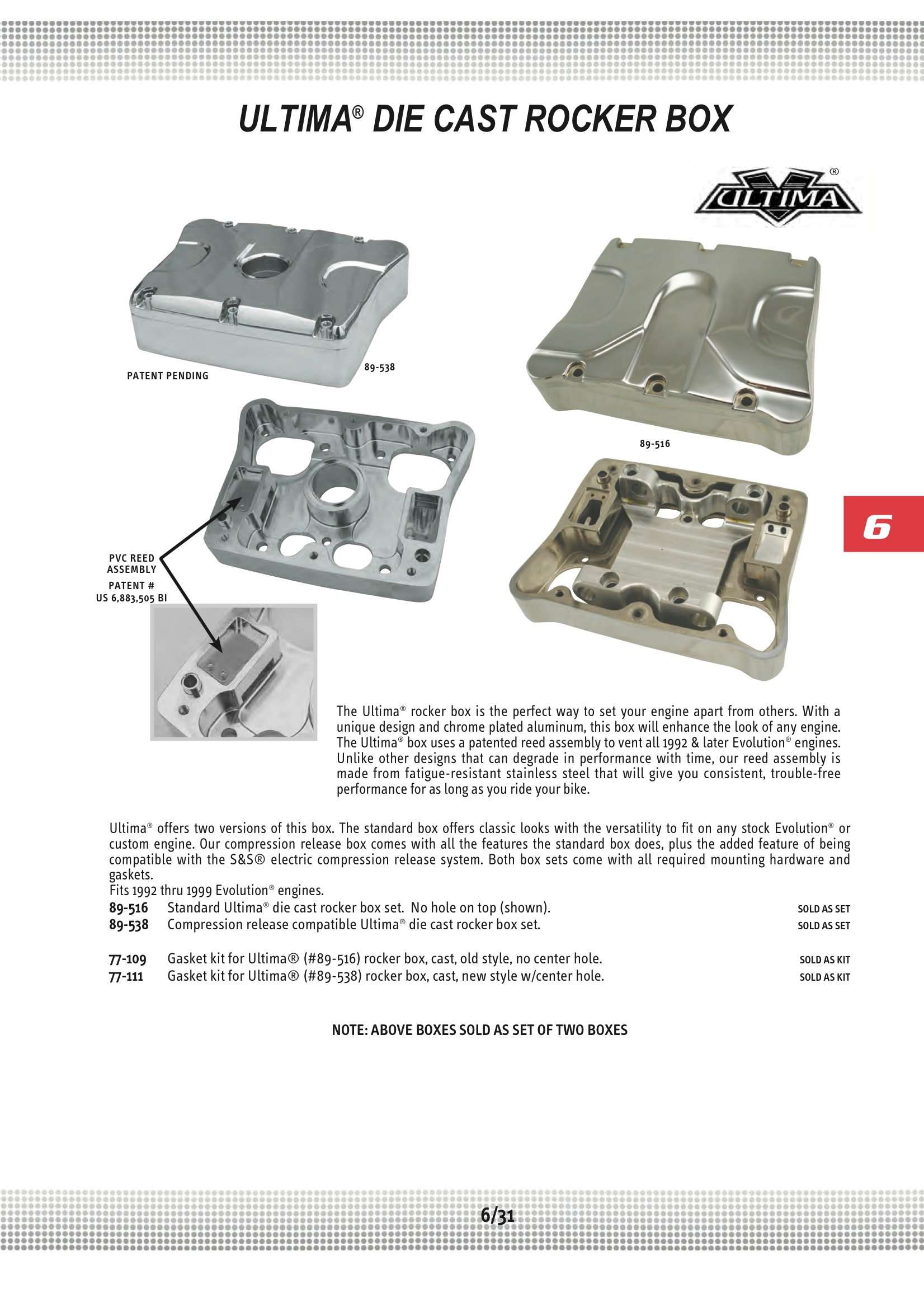 Ultima ULTIMA DIE CAST ROCKER;BOX Midwest 89516