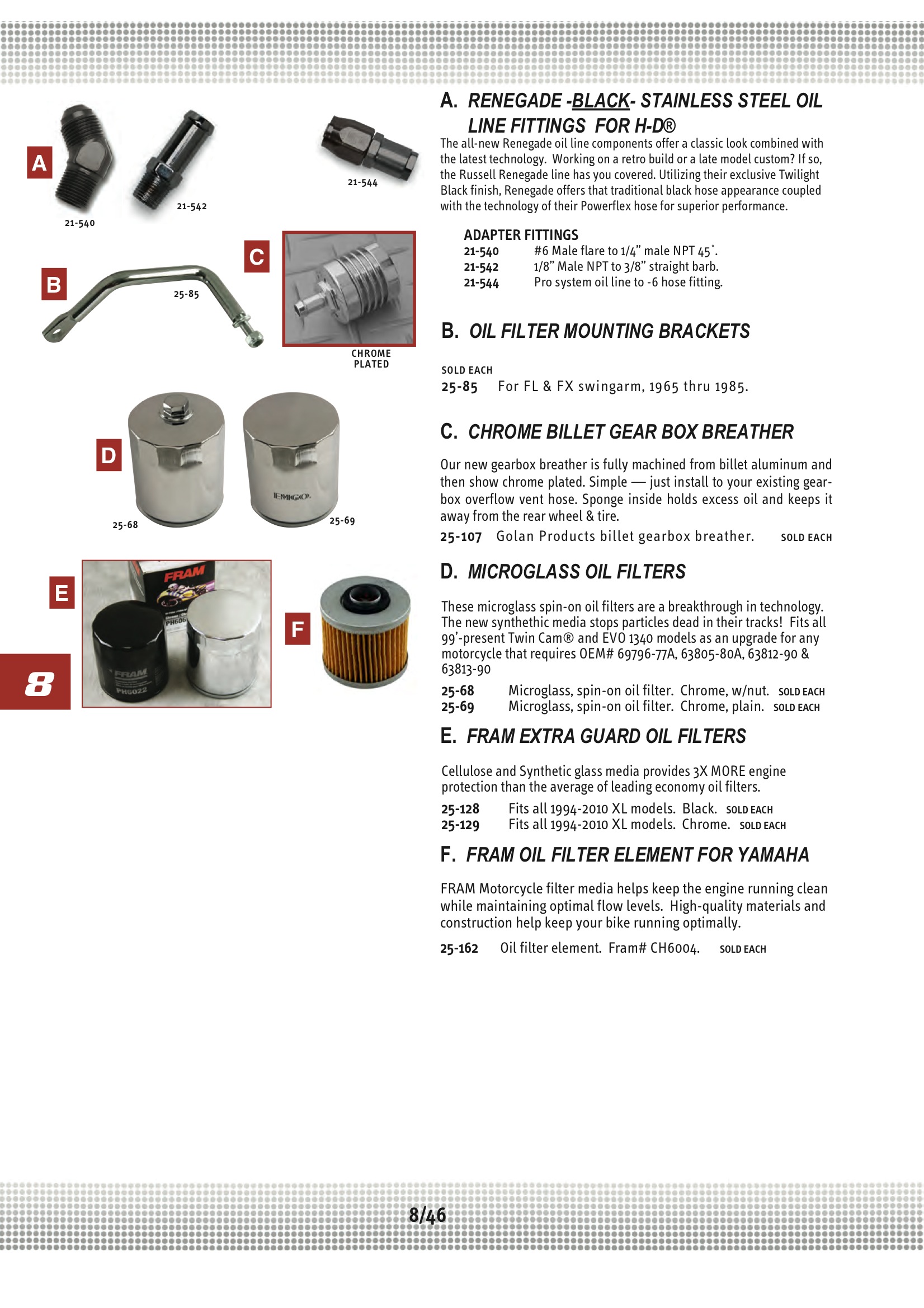 Ultima OIL FILTER BLACK XL;SPORTSTER 20101994 Midwest 25128