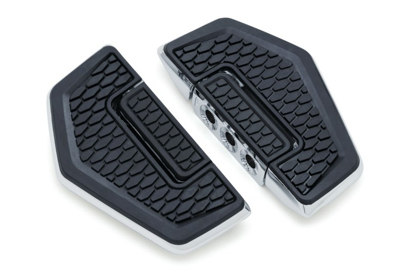 Kawasaki Vulcan S EN650 rider driver floorboards Black with adaptors
