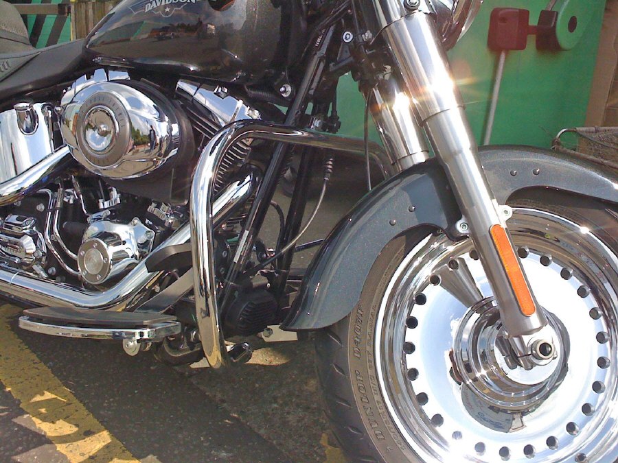 harley fatboy front end