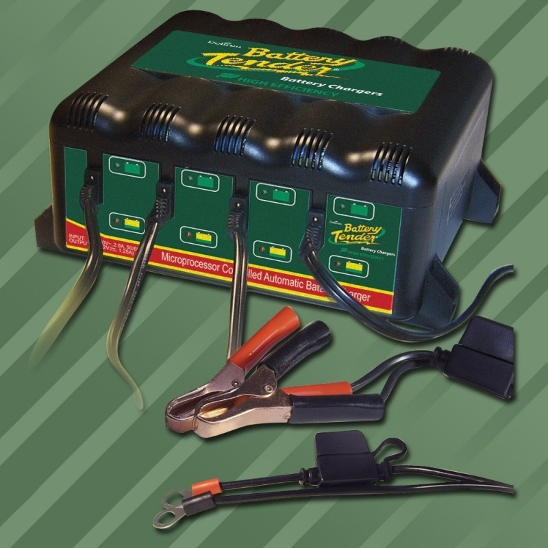Battery Tender 4-Bank System 1.25A Charger 4 Way Charging Station