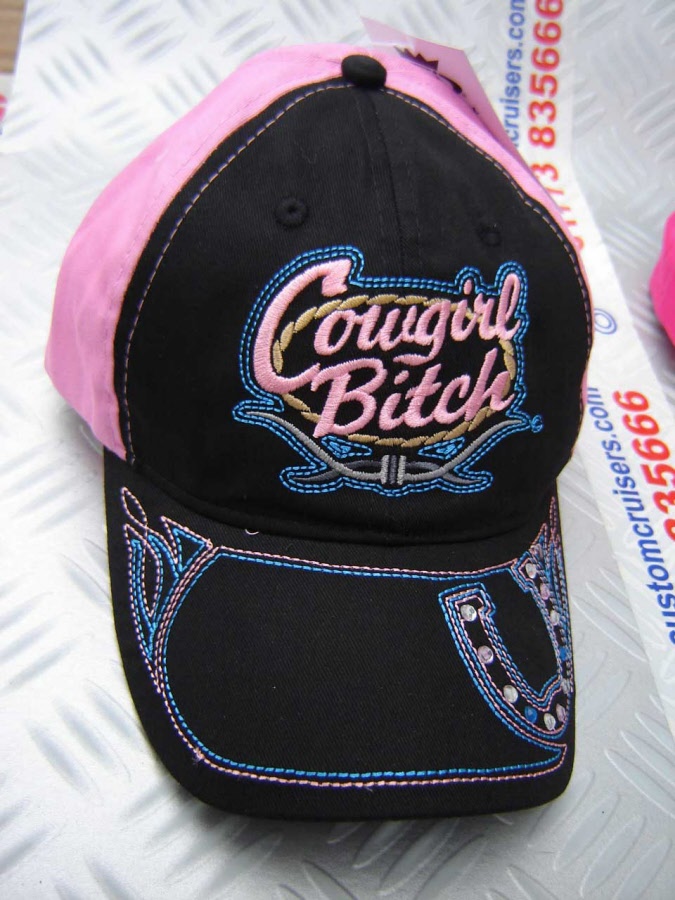 Ladies Baseball Style cap Cowgirl Bitch Fully embroidered motif with ...