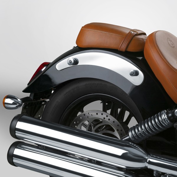 TCMT Titanium Passenger Backrest & Sissy Bar – For Indian Scout 2015-2024 – Leather & Metal – Detachable