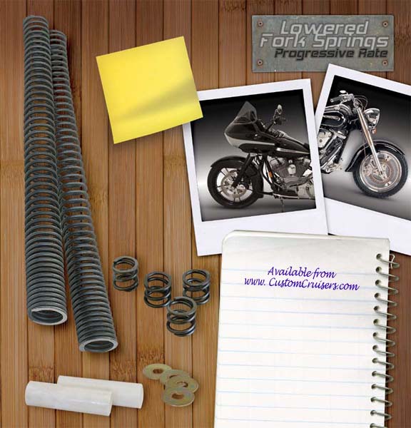 Harley Davidson Softail Fork Lowering Kit Progressive suspension