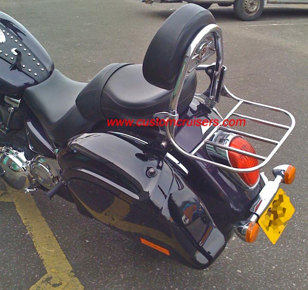Black Large Hard Saddlebags Saddle bag For Motorcycle Kawasaki Vulcan 1500 1700