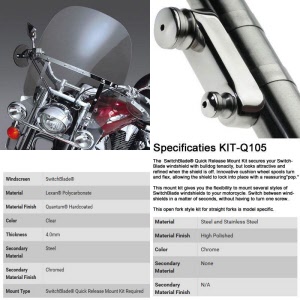 yamaha bolt quick release windshield